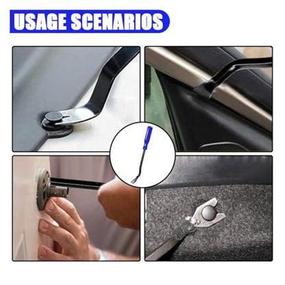 JOYCOURT 5PCS Auto Clip Pliers Set and Fastener Remover, No Scratch Automotive Door Panel Removal Tool, Car Trim Rivet Pry Tool Repair Kit for Vehicle Dash Audio Radio Installer - color: Blue