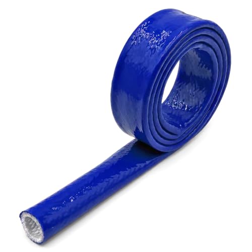 Electriduct 5/16" Thermo Armor Silicone Fiberglass Sleeve - 5 Feet - Blue - color: Blue, size: 0.31 Inch (5/16")