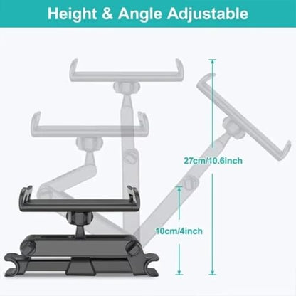 Telescopic Car Rear Pillow Phone Holder Tablet Car Stand Seat Rear Headrest Mounting Bracket for Tablet etc for iPhone Samsung (Black Retractable) - color: Black Retractable