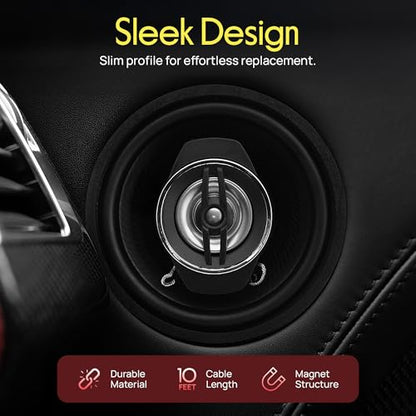 Pyle 2-Way Universal Car Stereo Speakers - 120W 3.5 Inch Coaxial Loud Pro Audio Car Speaker Universal OEM Quick Replacement Component Speaker Vehicle Door/Side Panel Mount Compatible - PL31BK (Pair)