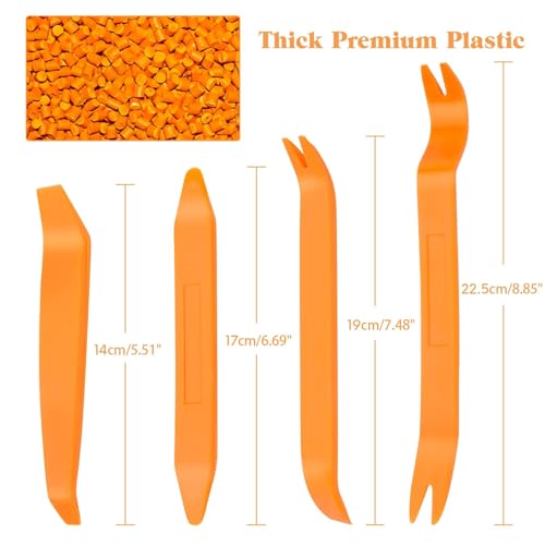 4Pcs Auto Door Clip Panel Trim Removal Tool Kits Thick Plastic Car Tools for Car Dash Radio Audio Installer Pry Tool with Paper Box
