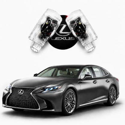 2Pcs Never Fade LED Door Light Logo Projection Compatible with Lexus LS/ES/is/LX/RX/GS/GX/RC/UX Car Accessories - color: YBD-006