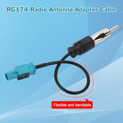 Universal Vehicle Car Stereo FM AM Radio Antenna Adapter Cable 12Inch Fakra Z Male to DIN Plug Connector Cable for Car Stereo Audio HD Radio Head Unit CD Media Player Receiver - color: Male-Plug/12‘/30CM