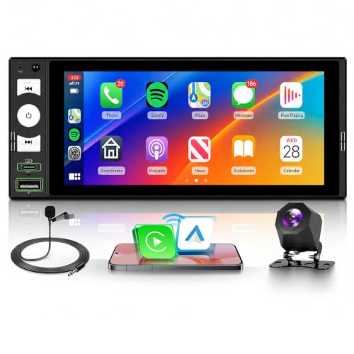 Rimoody 4G+64G Android Single Din Car Stereo Wireless Carplay Android Auto - style: 6 inch Android 4GB+64GB