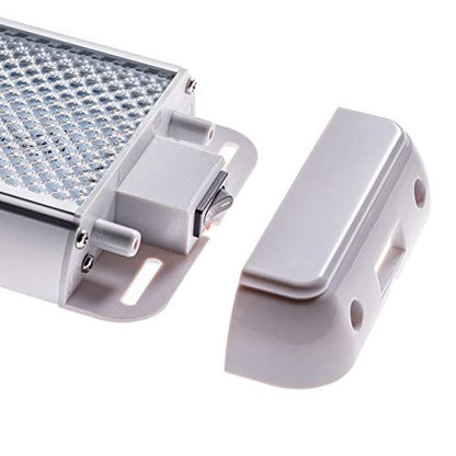 Raycharm LED Dome Light 6.3" x 3.9" Compact-Size 6000K Cool-White Even Diffused Beam, High Light-Output Low Ampere Draw, 12V-24V DC, On/Off Rocker Switch for Boat, Truck, RV & Utility Vehicles, 1-Pack - size: 6.3" x 3.9"