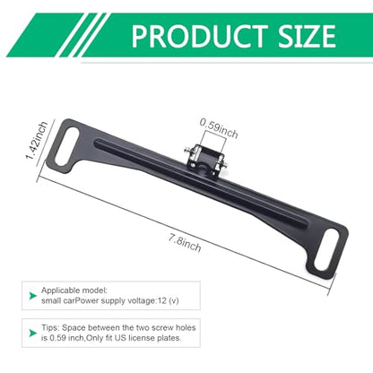 Car Rear View Camera License Plate Bracket, Stainless Steel Backup Camera License Plate Mount, Installation Holder for Backup View Cameras, Universal Auto Accessories