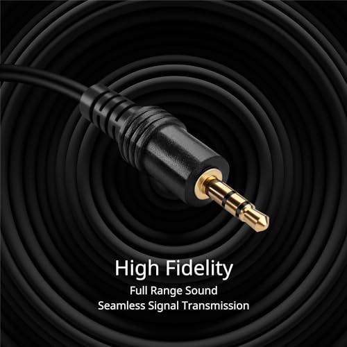 TNP 3.5mm Headphone Extension Cable, 15 FT Male to Female AUX, Black - size: 15 FT