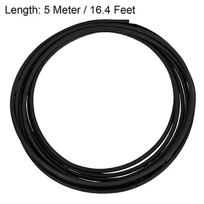 uxcell Insulation Braid Sleeve, 16.4Ft-4mm High TEMP Silicone Fiberglass Sleeve Black - color: Black, size: 4MM