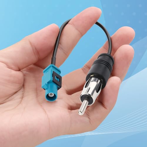 Radio Car Antenna Cable 6 Inch Universal Vehicle Car Stereo FM AM Radio Antenna Adapter Cable Fakra Z Male to DIN Plug Connector Cable for Car Stereo Audio HD Radio Head Unit - color: Male-Plug/6‘/15CM