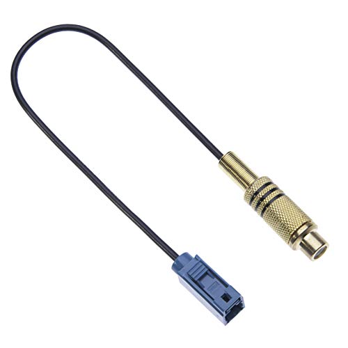 Keple Reversing Camera Adaptor Cable Fakra to RCA, Vehicle Navigation Video Radio Stereo Audio System Adapter Lead for Cars with Navigation System NX with Touchscreen, Comand APS