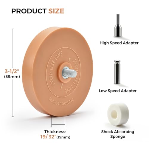 ANGELSWORD Eraser Wheel, Decal Remover/Sticker Remover/Adhesive Remover Wheel, Soft Rubber for Cars, Trucks, Boats, Motorcycles and Windows