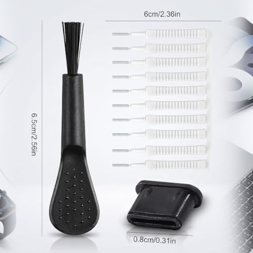 Charging Port Cleaning Kit, Cell Phone Cleaning Kit - 13PCs Phone Charging Port Cleaner - USB C Ports Cleaner Tool - Mini Brushes Cleaners for Speaker, Receiver, Earbuds & Smartphones
