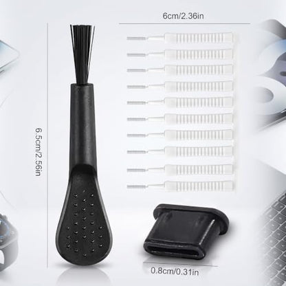 Charging Port Cleaning Kit, Cell Phone Cleaning Kit - 13PCs Phone Charging Port Cleaner - USB C Ports Cleaner Tool - Mini Brushes Cleaners for Speaker, Receiver, Earbuds & Smartphones