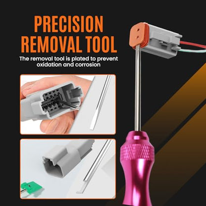 706pcs Deutsch Connector Pin Kit -Style DT Series, Waterproof DustProof Connectors with Disassembly Tool, Terminal Plug for Automotive Electrical Crimping & Ready-to-Use Harness Repairs