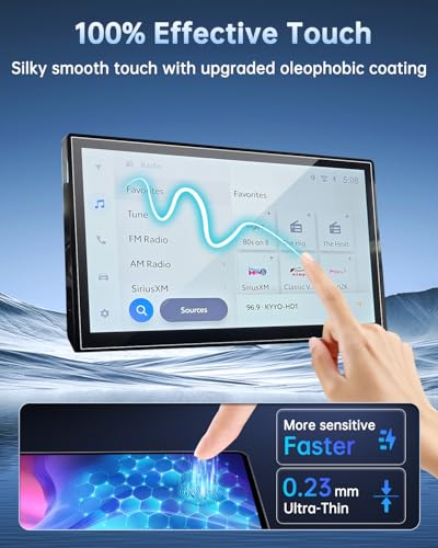 SHAOHAO 2 Pcs 2026 2027 Chevy Equinox Anti-Glare Matte Screen Protector for 2025 2026 2027 Chevy Equinox Accessories 11.3" Navi & 11" Dash 9H Matte Glass Anti Scratch & Fingerprint Bubble Free