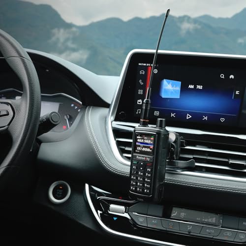 Radioddity RH4 Car Air Vent Mount, Universal Car Radio Holder, Belt Clip Steel-Hook 2-Way Radio Car Holder Bracket for Baofeng Retevis Yaesu Handhelds Walkie Talkie