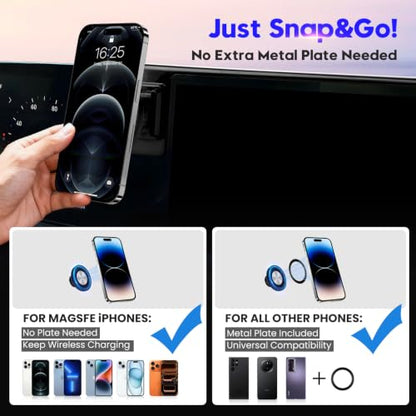 Sunsdrew Car Phone Holder for 2026 Nissan Sentra Accessories, Sentra S SV SR SL Phone Mount for 12.3-Inch Screen, Tool-Free Fixed Clip, 360° Rotation, Does Not Affect Air Vent - size: For Nissan Sentra