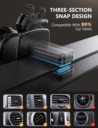 Wireless Car Charger, 15W Fast Charging Auto Clamping Car Charger Cell Phone Holder Mount Vent for iPhone 15 14 13 12 Mini Pro Max 11 XR XS X, Samsung Galaxy S23 Ultra S22 S21+ Note 20, etc - color: BLACK