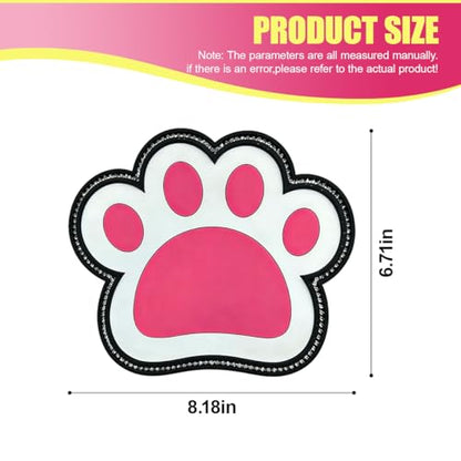 Bling Bear Claw Car Dashboard Non Slip Mat, Rhinestone Car Dashboard Grip Pad, Vehicle Strong Sticky Pads for Cell Phone, Sunglass, Key, Glass, Electronic Devices (Red) - color: Red