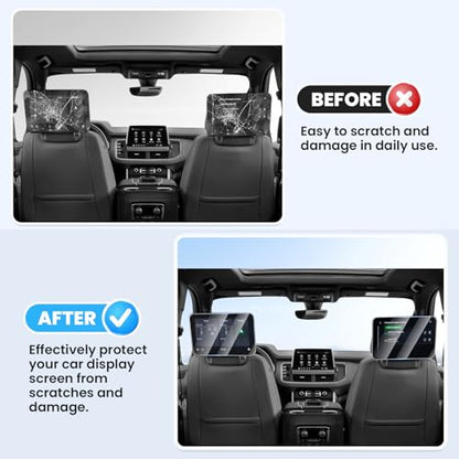 Canvcle 2PCS Rear Screen Protector for 2021-2026 Chevy Tahoe/Suburban/GMC Yukon, 12.6 Inch Rear Seat Touch Screen Protector Tempered Glass Navigation Display Screen Cover Infotainment Protective Film - size: 2021-Present Chevy Tahoe/Suburban/Yukon 12.6 In