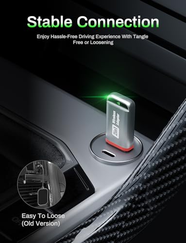 2026 Wireless CarPlay Adapter Support Apple CarPlay & Android Auto, 2-in-1 USB A & USB C Mini Bluetooth Dongle Convert Wired to Wireless Compatible with iPhone & Android