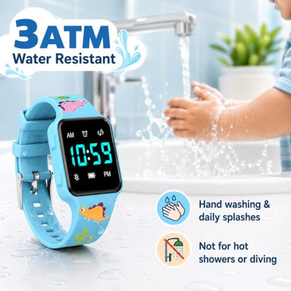 BEN NEVIS Potty Training Watch, Digital Toddler Watch with Countdown/Music/Alarm Clocks/Vibration Reminder and Waterproof, Remind Toddler to Go to The Toilet - color: 03-DinosaurWorld