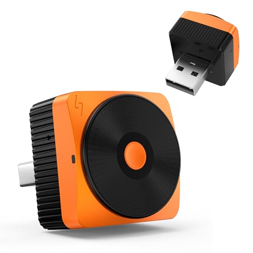 Wireless CarPlay Adapter for Factory Wired Apple CarPlay, Plug & Play Wired to Wireless CarPlay Adapter with Fast Auto Connect, Stable Connection, Compatible with 800+ Vehicle Models, iOS, Orange - color: Orange