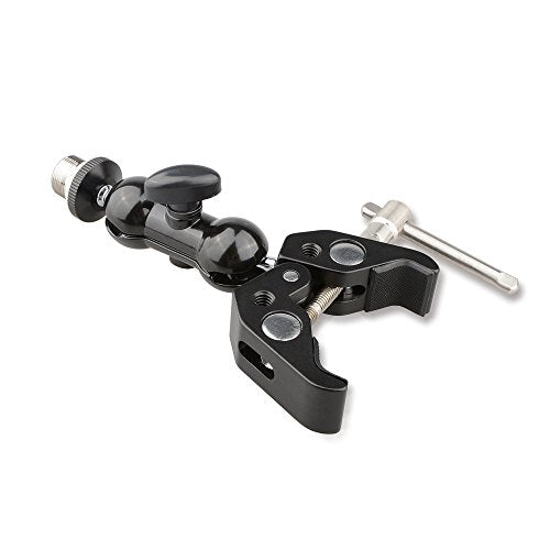 CAMVATE Crab clamp & Mini Ball Head Camera Mount for Microphones - 1196 (Pack of 2) - size: 5 x 12 x 2.2 cm (Pack of 2)