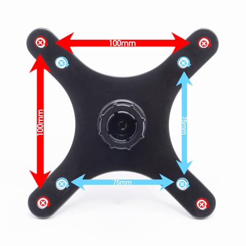 Kado Portable Monitor Stand Adapter 17mm Ball Head to 100x100mm 75x75mm - style: Black with Ball Head