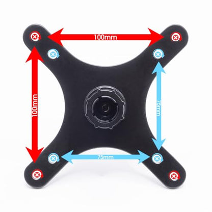 Kado Portable Monitor Stand Adapter 17mm Ball Head to 100x100mm 75x75mm - style: Black with Ball Head