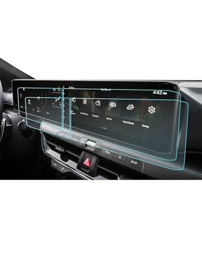 (4PCS) 2025 2026 K4 Screen Protector - For Kia K4 (LX/LXS/EX/GT-Line/GT-Line Turbo) Dual 12.3Inch Navigation Radio &Dash Touchscreen, 2025 K4 Accessories HD Transparent Nano Film Anti-Fingerprints
