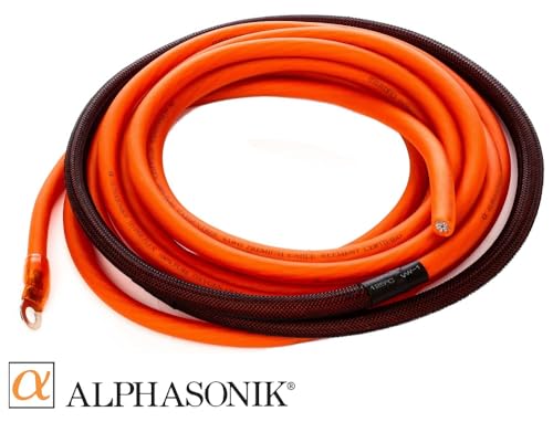 Alphasonik AAK4G Premium 4-Gauge Complete Car Amplifier Installation Kit Hyper-Flex Power, Ground, Speaker Wire RCA Cable - Exceeds AWG (American Wire Gauge) Standard Element Certified Amp Install Kit - size: 4-Gauge Amp Kit
