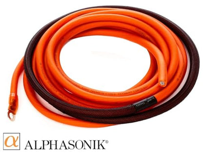 Alphasonik AAK4G Premium 4-Gauge Complete Car Amplifier Installation Kit Hyper-Flex Power, Ground, Speaker Wire RCA Cable - Exceeds AWG (American Wire Gauge) Standard Element Certified Amp Install Kit - size: 4-Gauge Amp Kit