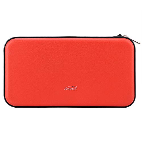 CD DVD Case, 72 Capacity Heavy Duty Wallet, DVD CD Case Holder for Car, Hard Shell Sturdy case, CD Disk Holder, DVD disc Binder, Booklet, Protective Blu-ray Wallet (72 Capacity,Red) - color: Red