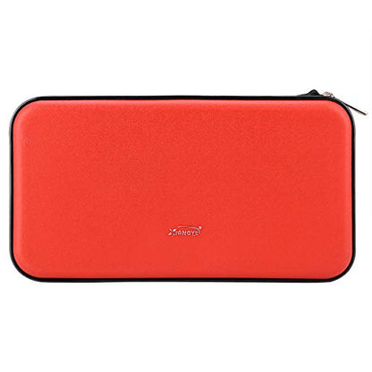 CD DVD Case, 72 Capacity Heavy Duty Wallet, DVD CD Case Holder for Car, Hard Shell Sturdy case, CD Disk Holder, DVD disc Binder, Booklet, Protective Blu-ray Wallet (72 Capacity,Red) - color: Red