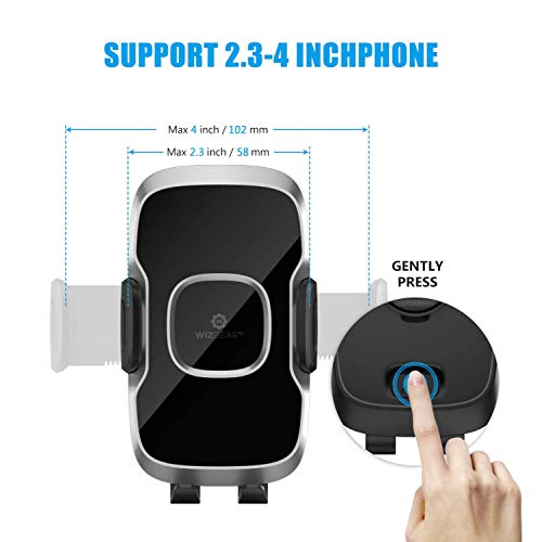 WizGear Phone Holders for Your Car, Car Air Vent Phone Mount, Car Phone Holder with Twist Lock Hook Clip for A Strong Hold to Vent, Compatible with iPhones and All Smartphones (2 Pack)