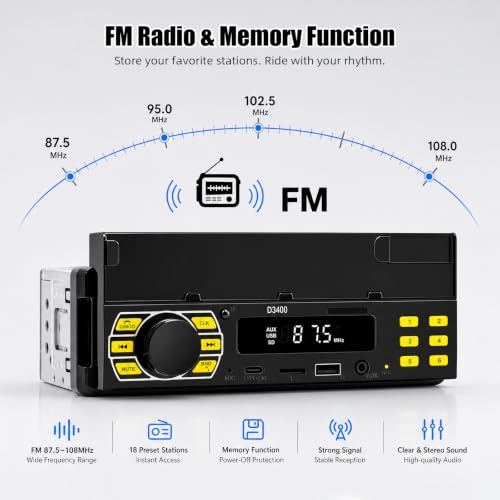 Single DIN Car Stereo Bluetooth Car Radio with FM/MP3/AUX USB Colorful Lights MP3 Player with Mobile Phone Holder Find a Car - color: P5-Phone Holder