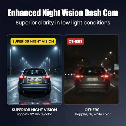 SIXTOP 4K Dash Cam Front and Rear, 4K+1080P Dual Dash Camera for Cars with 64G Card, GPS, BSD/ADAS/LCA Night Vision WDR WiFi &App Control G-Sensor 3” IPS Screen Loop Recording 24H Parking Mode