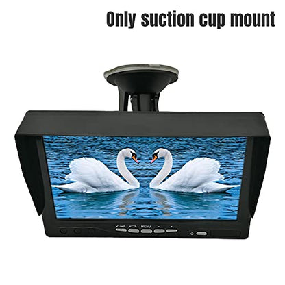Windshield/Suction Cup Mount Bracket for 7 Inch Display, Dash Cam GPS Holder, Rear View Backup Camera Monitor Fix on Windshield (Black)