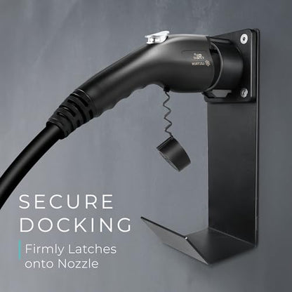 Lectron Electric Vehicle Charger Nozzle Holster Dock & J-Hook Combo for All J1772 Evs - size: J1772 Holder