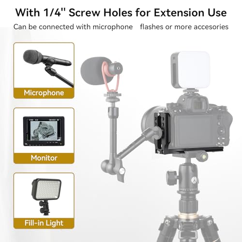 UTEBIT Camera L Bracket, with 1/4'' Screw Hole & Quick Release Plate