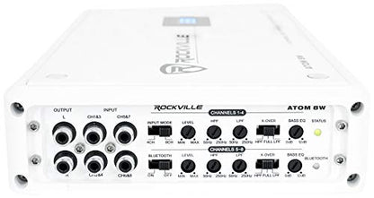 Rockville Atom 8W White 8-Channel Marine/Boat Amplifier Amp - color: White