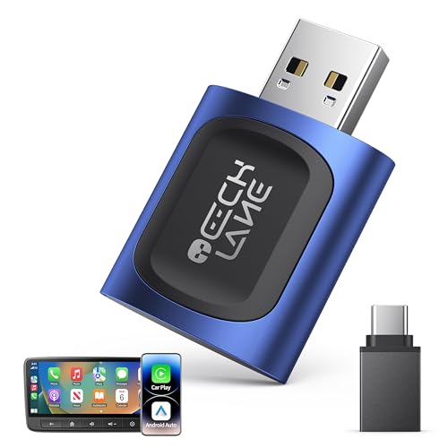 2026 Upgraded 2-in-1 Wireless CarPlay Adapter & Android Auto Wireless Adapter, Bluetooth Car Adapter for Wired to Wireless, Fast & Stable Auto-Connect, 5G WiFi & BT 5.4, Plug & Play (USB-C/A)