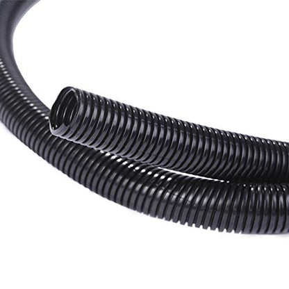 Alex Tech 100ft - 1/2 inch Split Wire Loom Tubing - Black - color: Black, size: 1/2"-100ft