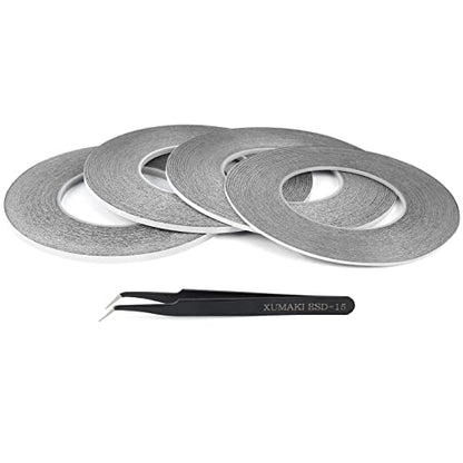 2mm / 3mm / 4mm / 5mm x 50M Phone Repair Tape Phone Screen Adhesive Tape LCD Touch Screen Repair Tape with 1 Tweezers for Cell Phone, iPad, Tablets, Laptops, LCD Screen - size: 2+3+4+5mm