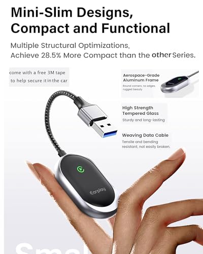 Wireless CarPlay Adapter for Apple (2025 Upgraded) - No Latency Wired CarPlay to Wireless, Instant Connectivity, Super Mini Car Play Dongle for iPhone Fit for Cars with Built-in CarPlay