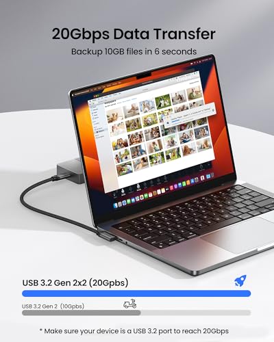 Silkland USB C Monitor Cable Right Angle 3.3FT, 8K@30Hz 5K/4K@60Hz Display - size: 3.3 Feet