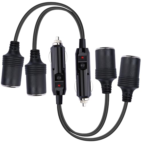 12V 더블 시가 라이터 어댑터 2개, 자동차 담배 라이터 스플리터 - color: 2개.