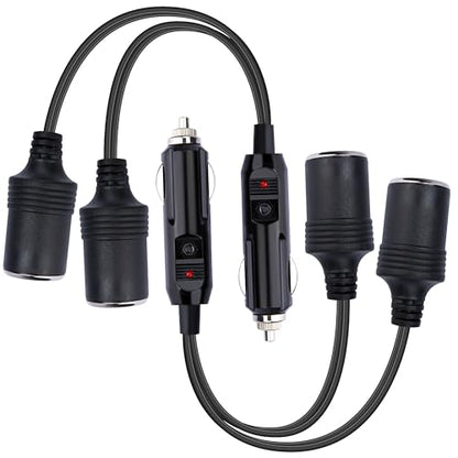 12V 더블 시가 라이터 어댑터 2개, 자동차 담배 라이터 스플리터 - color: 2개.
