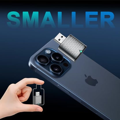 Wireless Carplay Adapter for iPhone, Bluetooth Car Play Dongle - color: Grey